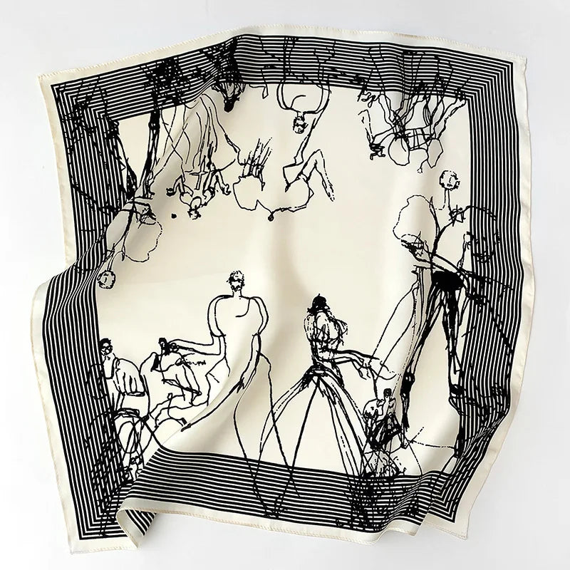 Carré en soie- Foulard élégant