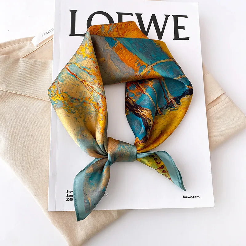 Carré en soie- Foulard élégant