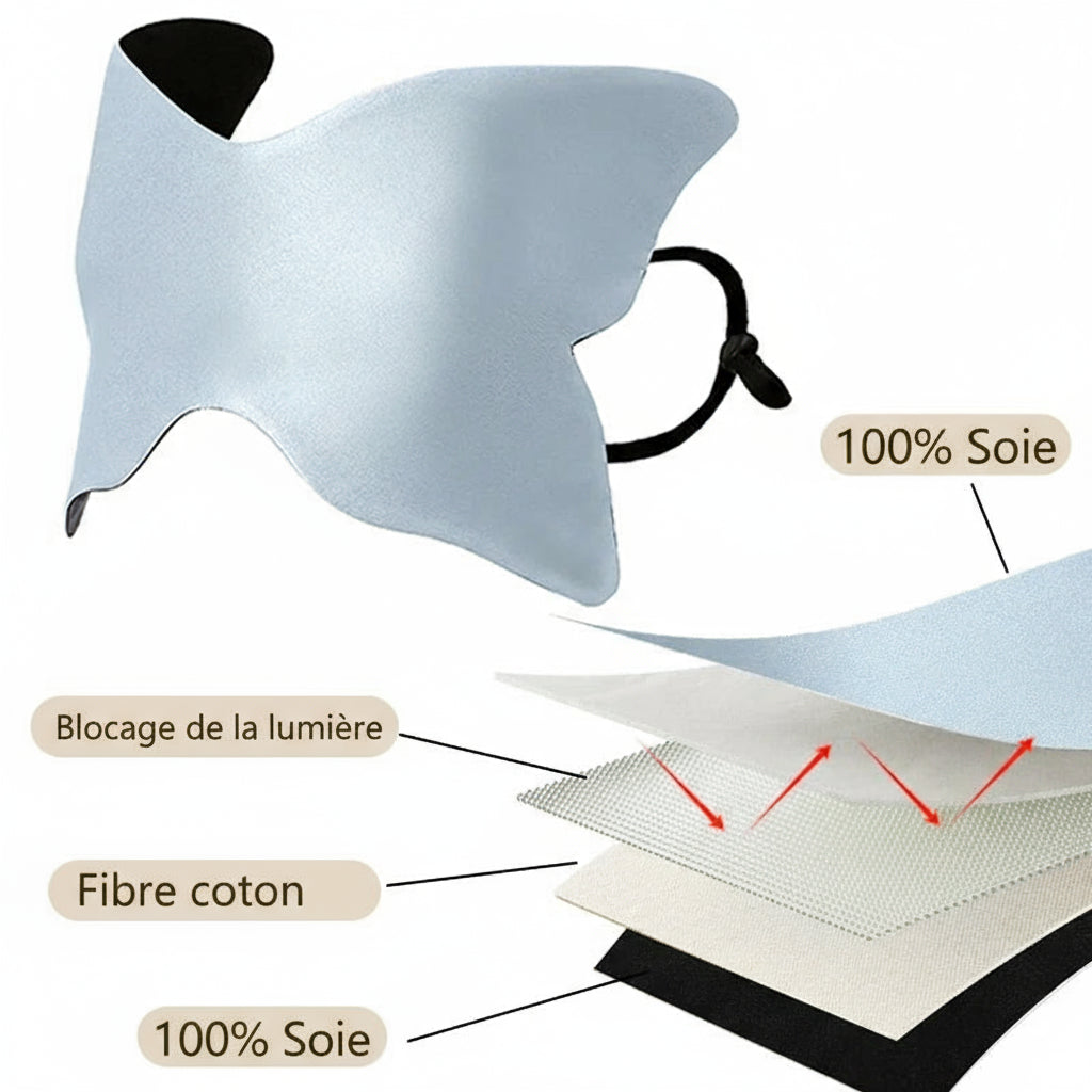 Masque de sommeil soie Papillon