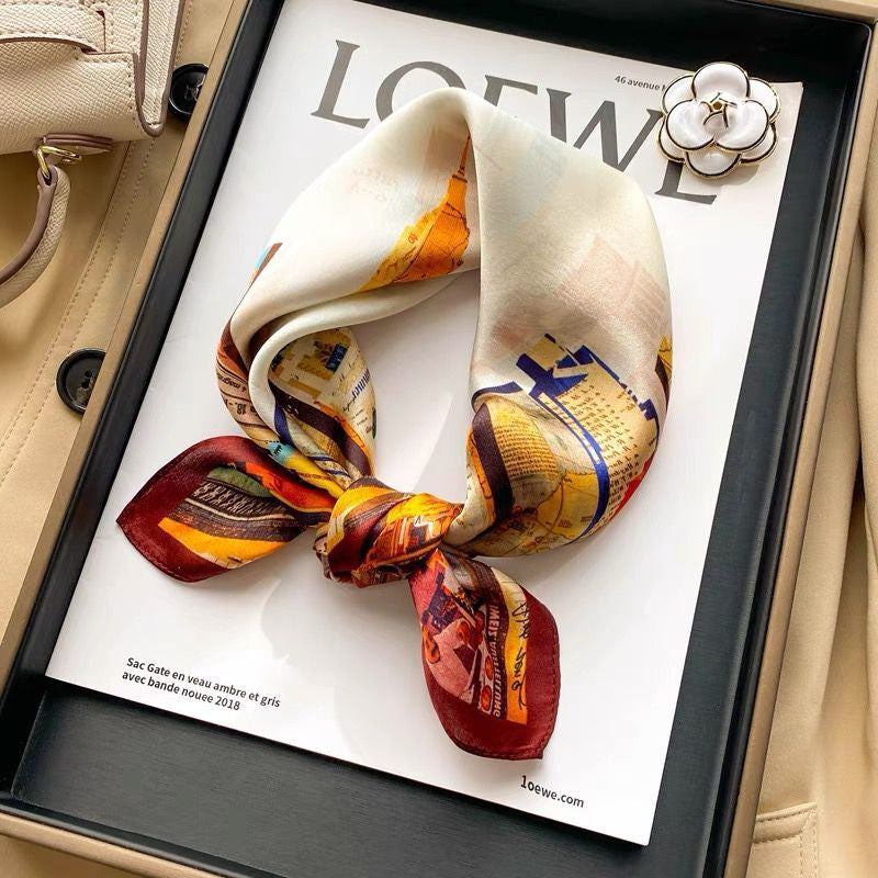 Carré en soie- Foulard élégant