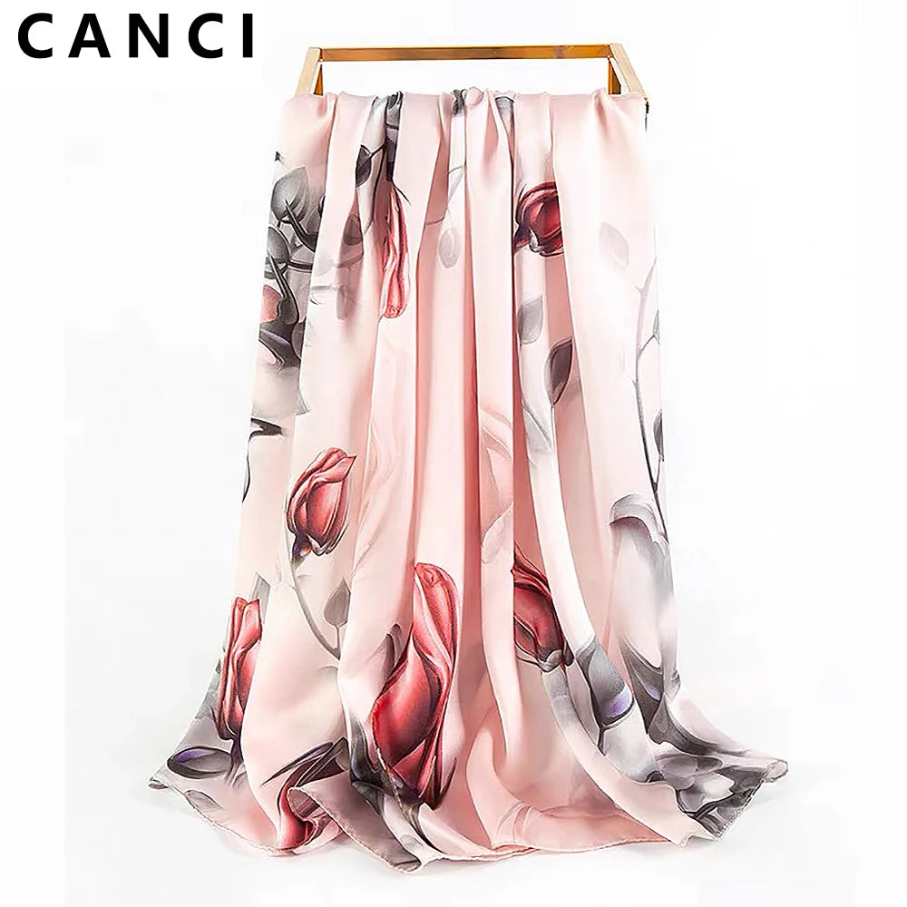 Foulard en soie 100 % naturelle – Écharpe longue et élégante pour femme