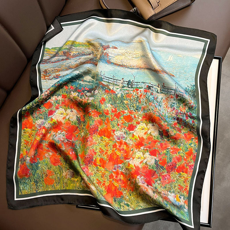 Carré en soie- Foulard élégant