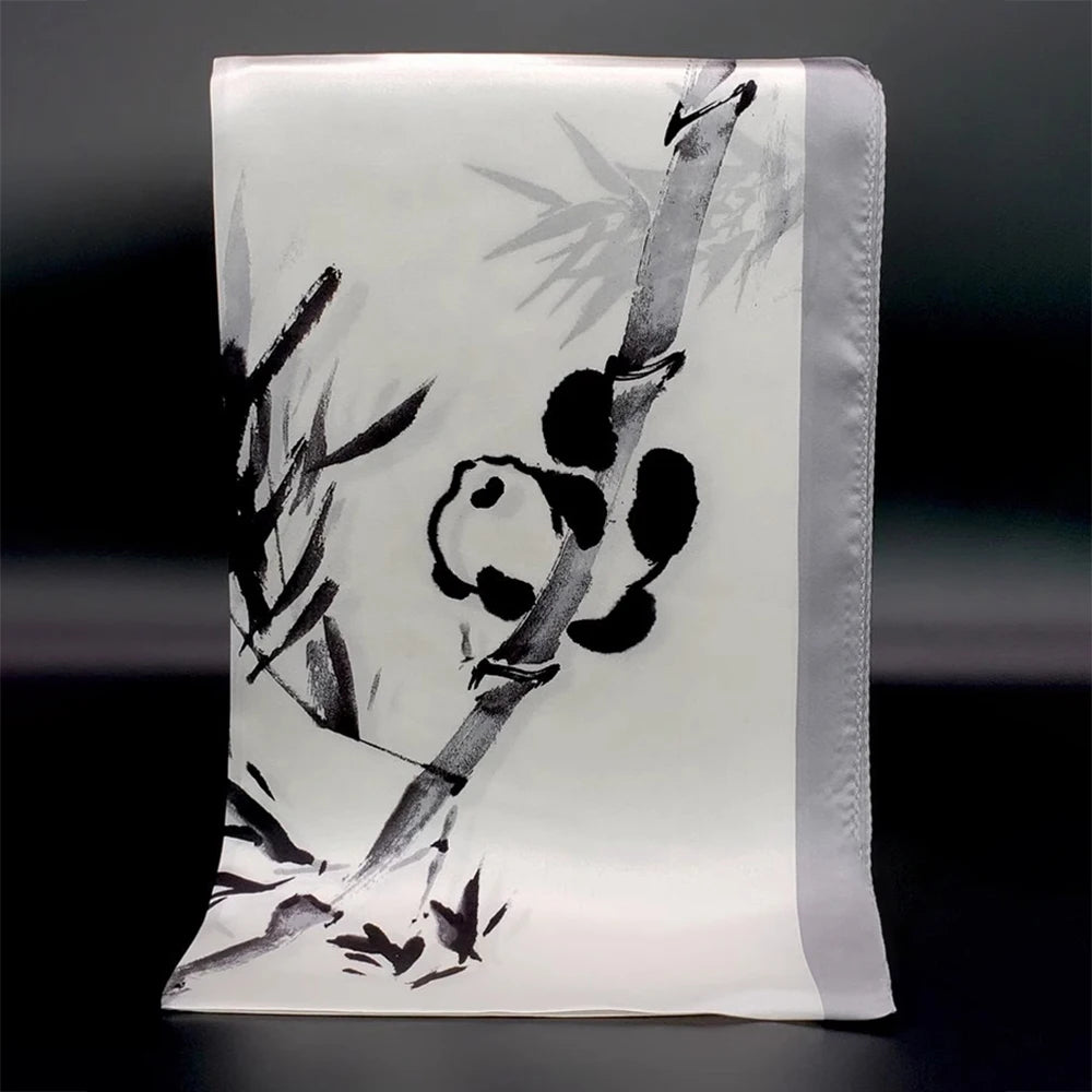 Foulard en soie 100 % naturelle – Écharpe longue et élégante pour femme