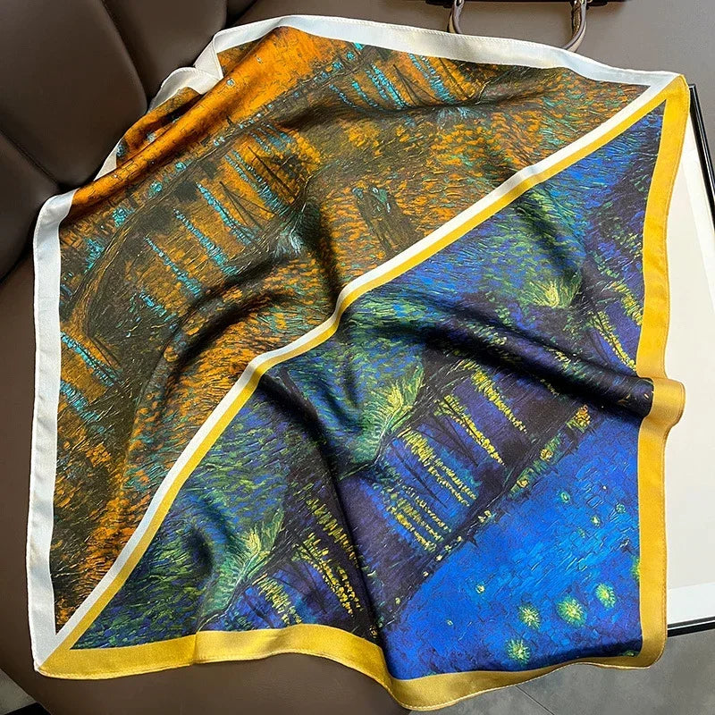 Carré en soie- Foulard élégant