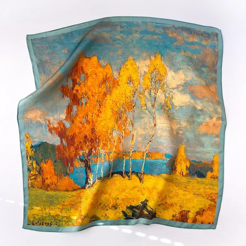 Carré en soie- Foulard élégant