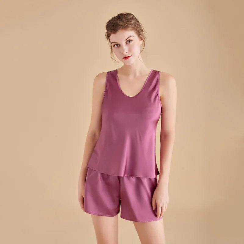 Pyjama en soie Spécial courbe Généreuse 22 Momme