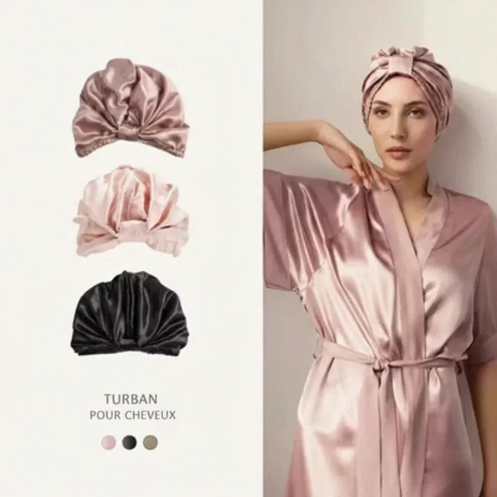 Bonnet en soie et accessoires