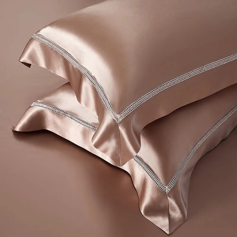 taie d'oreiller en soie de murier echo tex hypoallergenique naturelle