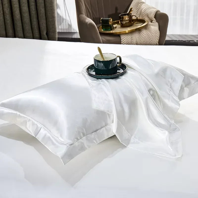 Taie d'oreiller en soie  2pcs
