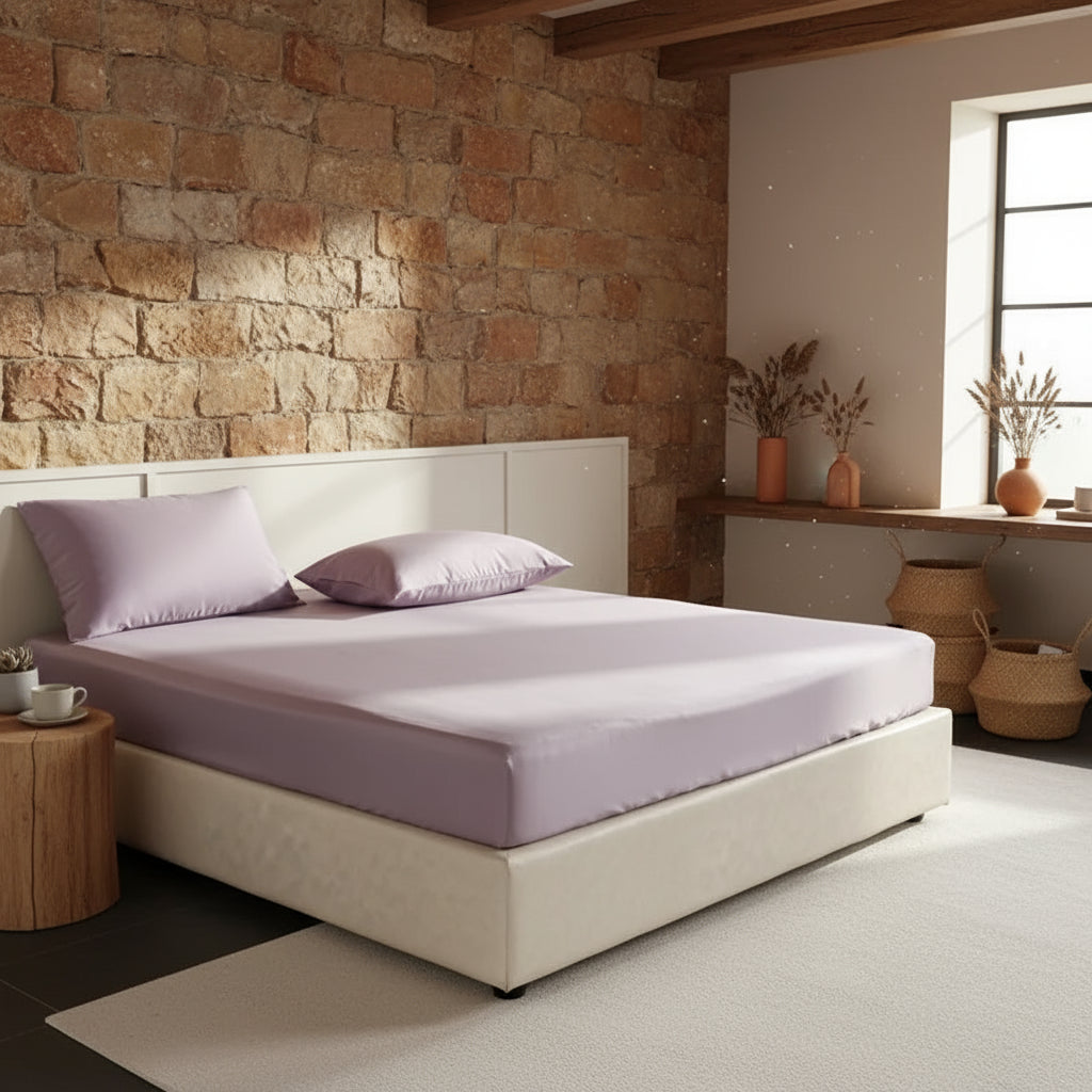 Drap housse en soie inspiré des standards hôteliers de luxe ROSE