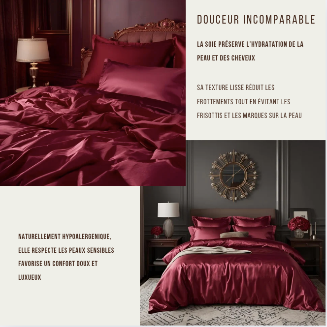 Parure de lit en Soie de Murier - Nina