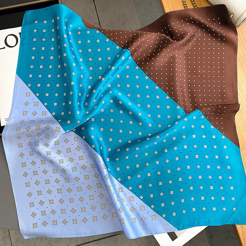 Foulard léger de 50 g, agréable en toute saison BLEU MARRON