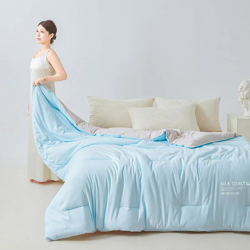 Couette en soie de mûrier avec housse en coton doux