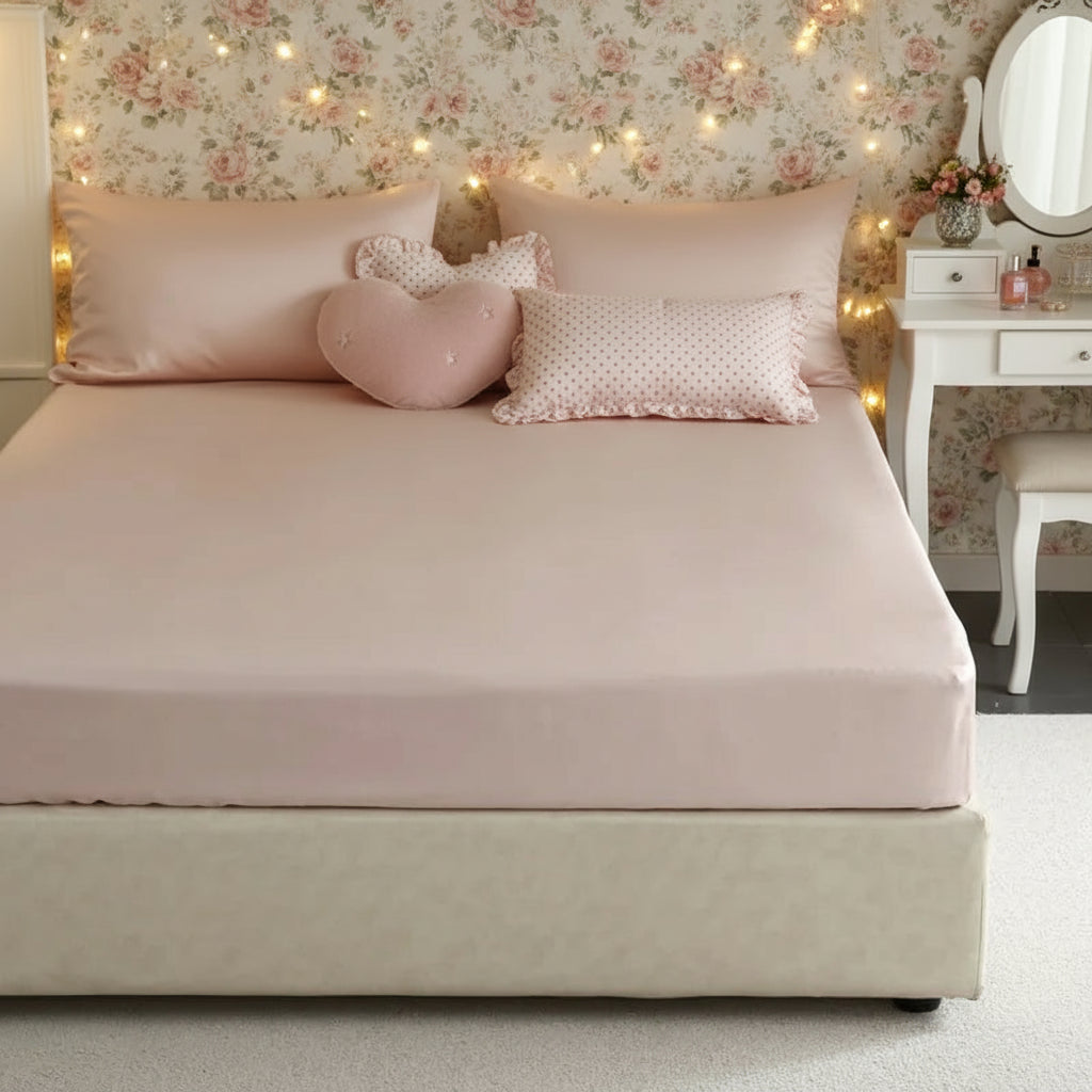 Literie en soie de mûrier pour décoration de chambre haut de gamme ROSE