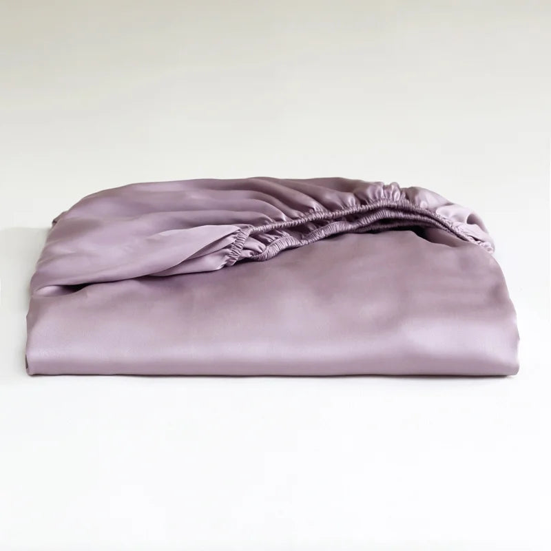 Drap housse en soie de mûrier adapté aux matelas épais ROSE 