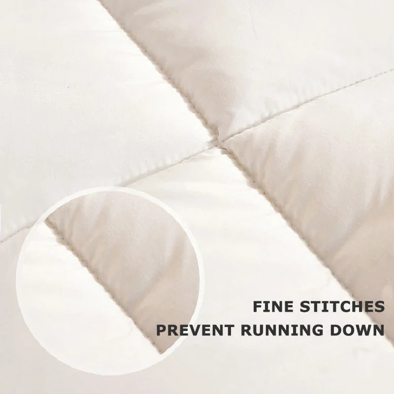 Duvet blanc hypoallergénique et respirant