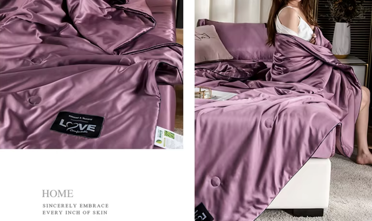 Duvet en soie naturelle – confort saison chaude VIOLET