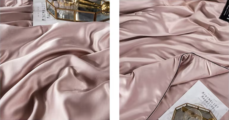 Duvet léger en soie naturelle pour usage quotidien et confort optimal rose