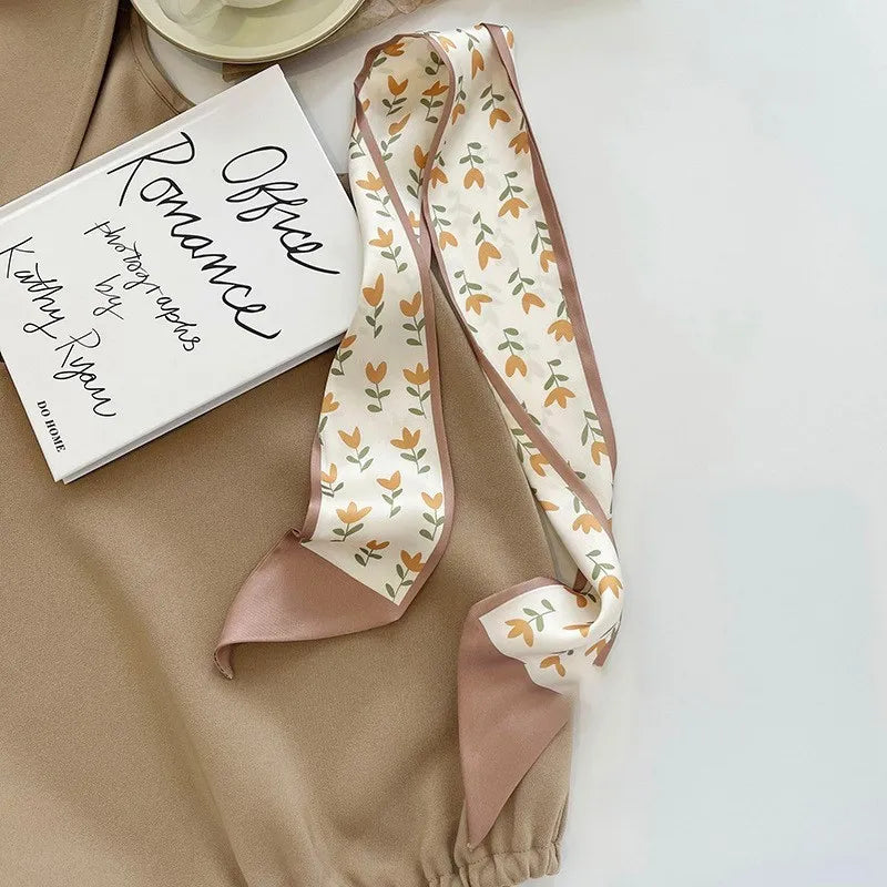 Foulard en soie accessoire beauté Gamme Brun