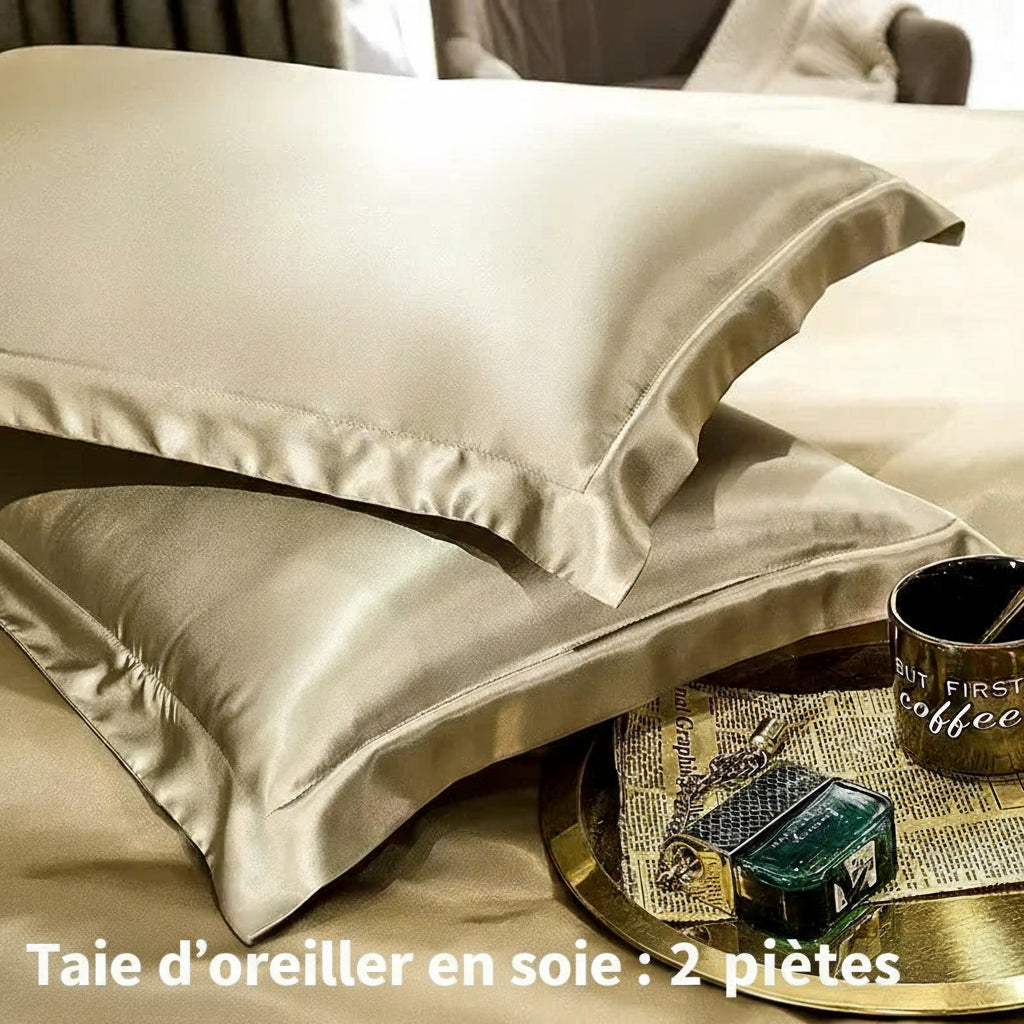 Taie d'oreiller en soie  2pcs