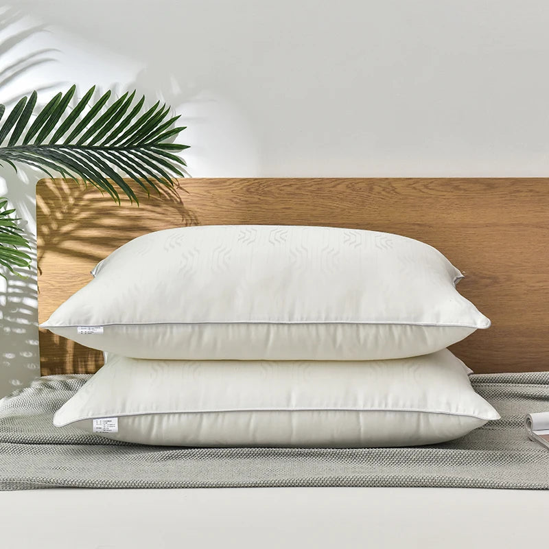 Oreiller en soie naturelle 48×74 cm avec housse jacquard