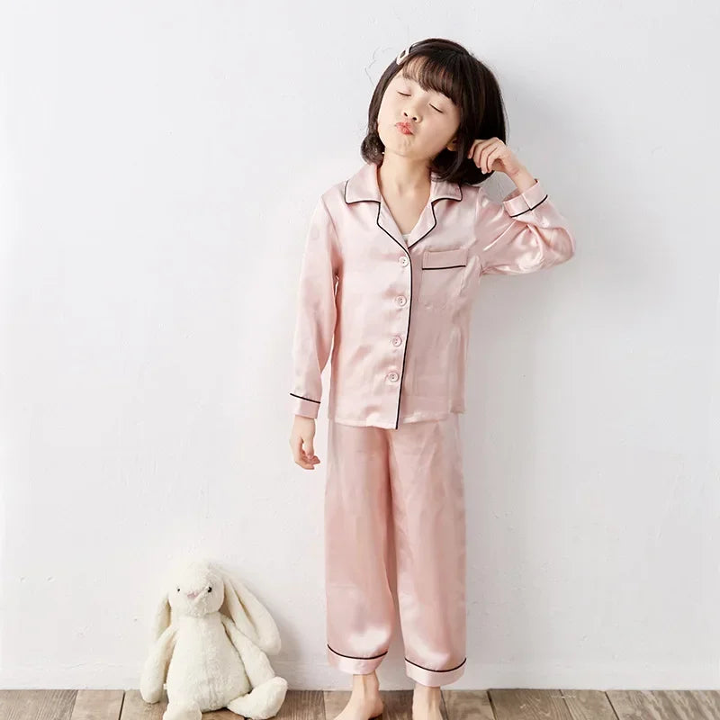 Pyjama fille en soie Mulberry respirant pour nuit