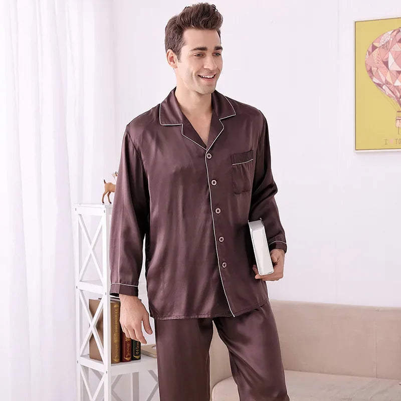 Pyjama homme soie respirante printemps été