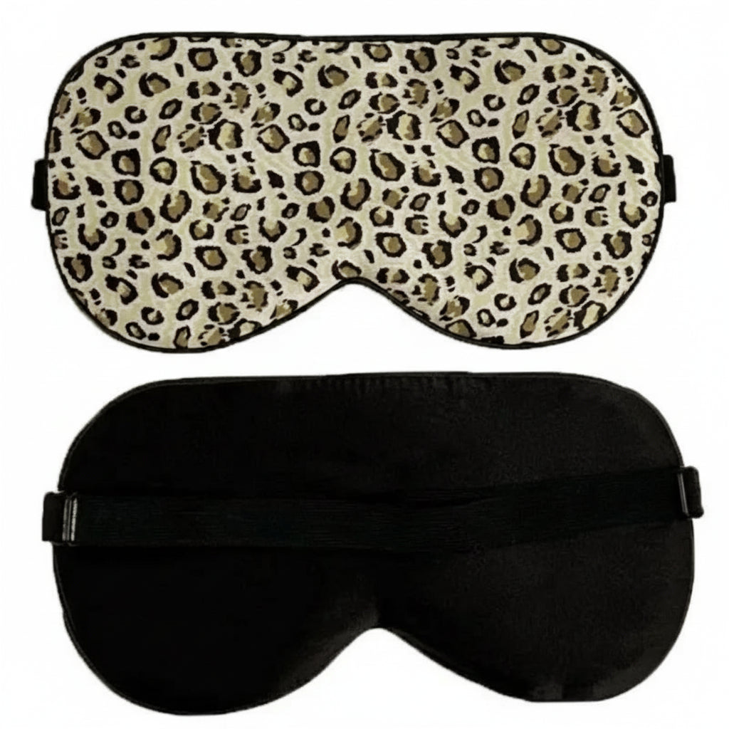 taie d'oreiller en soie et masque en soie  essence et soie couleur motif pantere