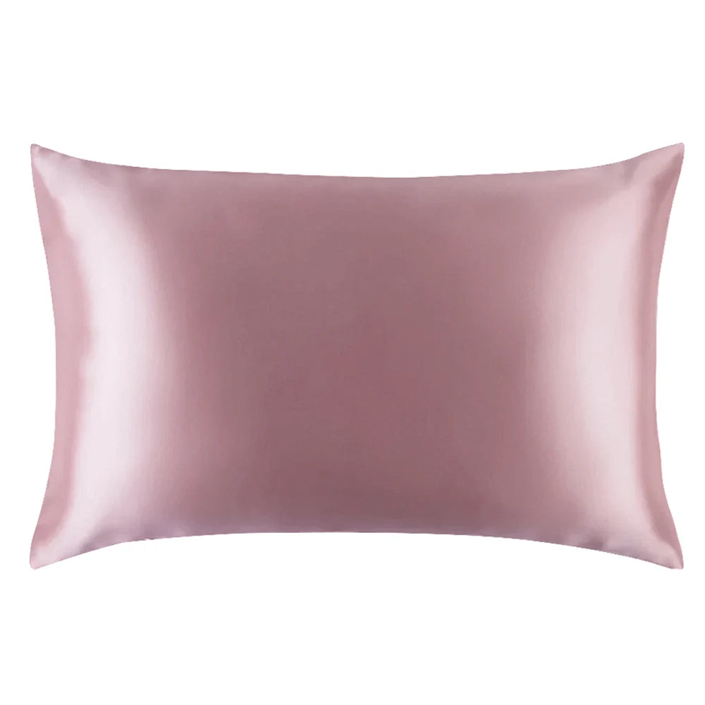Taie d’oreiller en soie essence et soie couleur rose pale chambre douce 