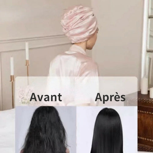 Bonnet de Nuit en Soie 19 Momme – Turban Cheveux & Peau – Protection & Douceur