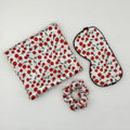 taie d'oreiller en soie et masque en soie  essence et soie couleur motif  motif cerise