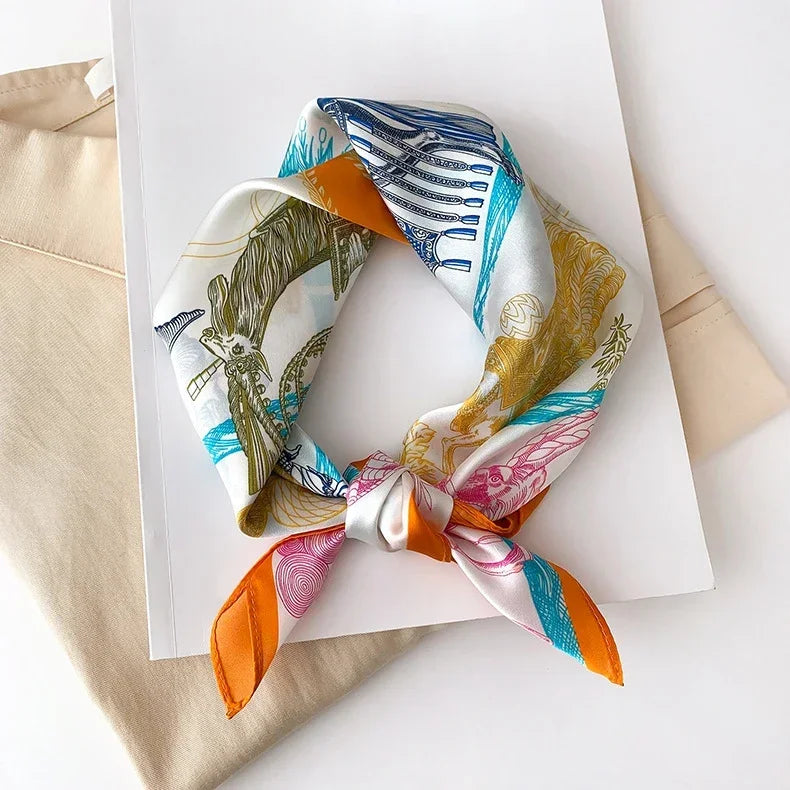 Carré en soie- Foulard élégant