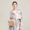 Foulard en soie 100 % naturelle – Écharpe longue et élégante pour femme