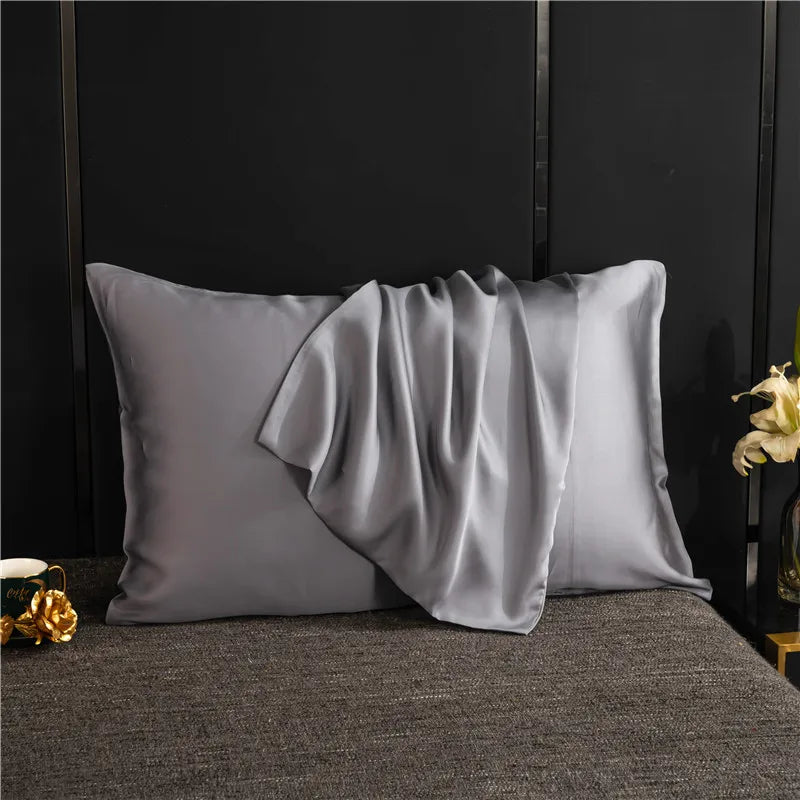 Taie d'oreiller en soie 1 ou 2pcs