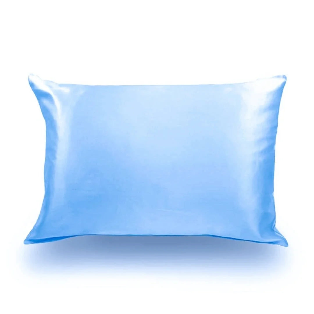 taie d'oreiller en soie essence et soie couleur bleu ciel eoko tex maison saine pour homme cadeau idéal