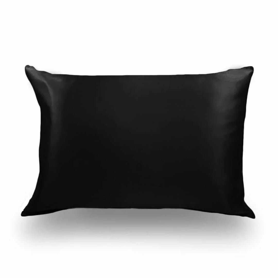 taie d'oreiller en soie essence et soie couleur noir intese protection e la couleur 