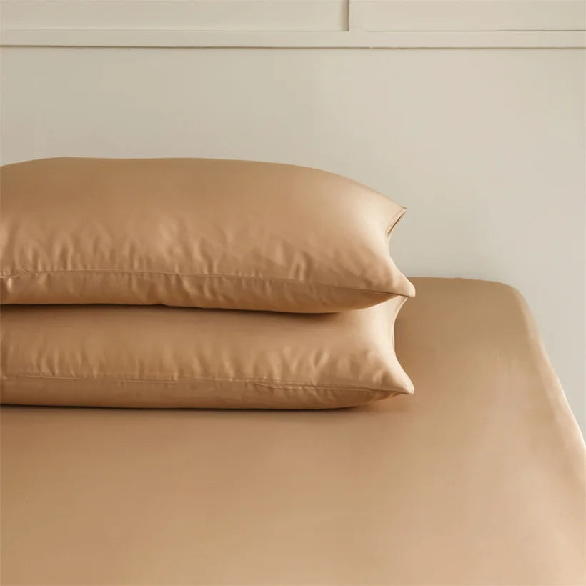 Taies marron en soie, confort et luxe pour un sommeil réparateur