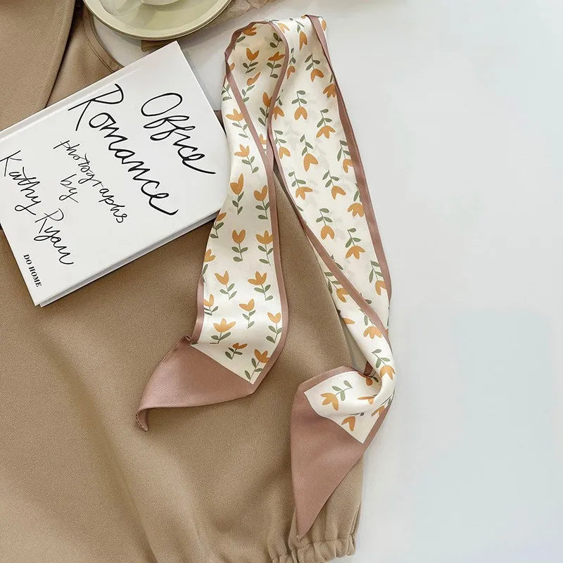 Foulard en soie accessoire beauté Gamme Brun