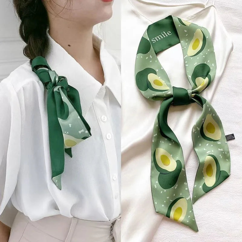 Foulard en soie accessoire beauté Gamme acidulé