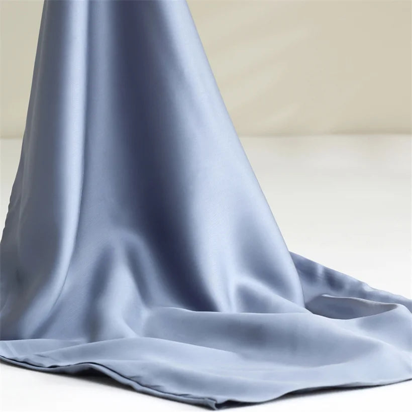 Lot de 2 taies d’oreiller en soie de mûrier bleu, douceur et soin optimal pour peau et cheveux