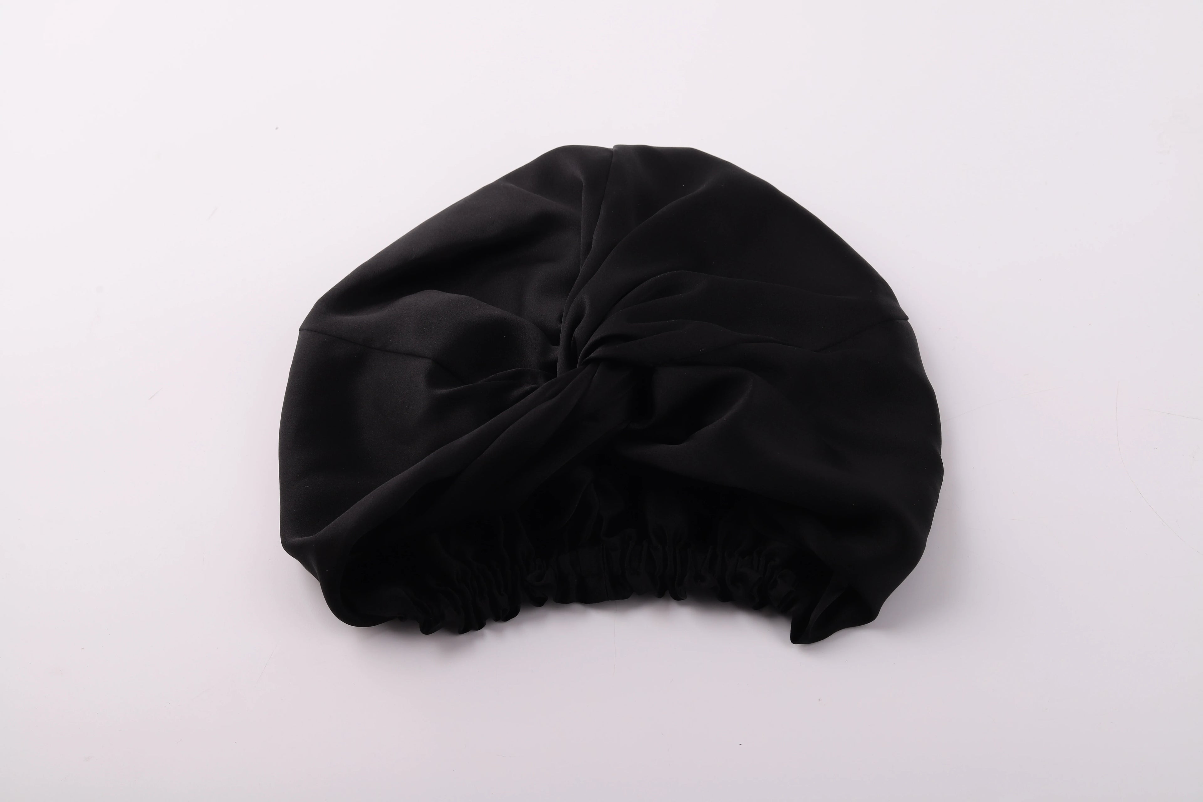Bonnet de nuit en soie 22 Momme Oeko‑Tex – noir