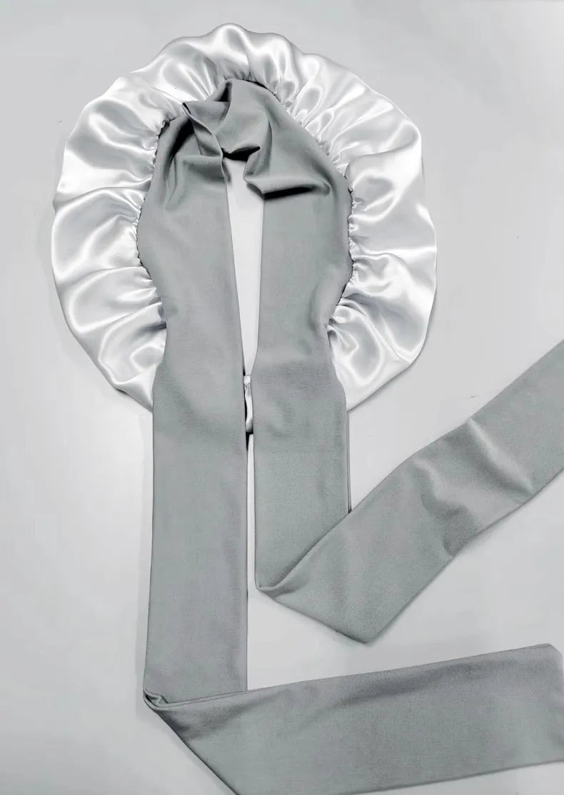 Réduction des frisottis avec bonnet en soie 19 Momme gris 