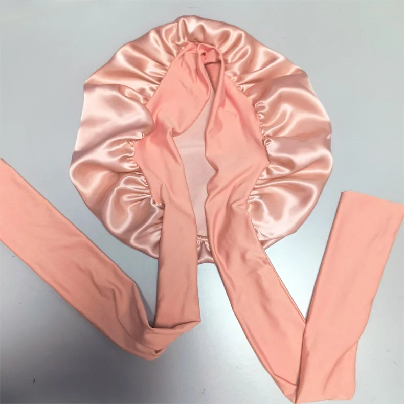 Réduction des frisottis avec bonnet en soie 19 Momme rose 