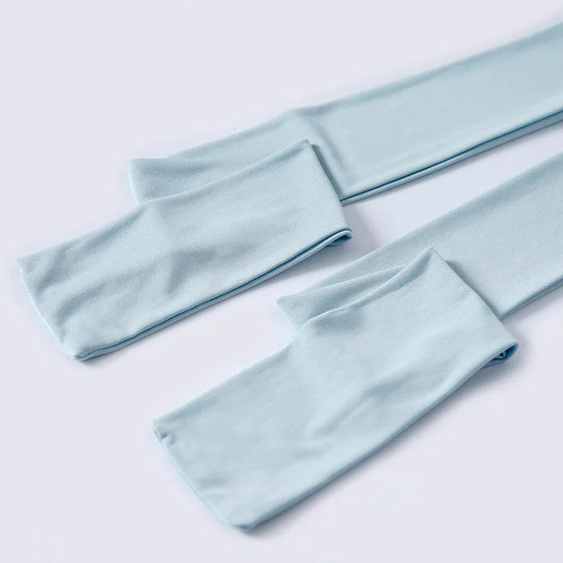 Bonnet de nuit soie 19 Momme certifié Oeko-Tex details bleu