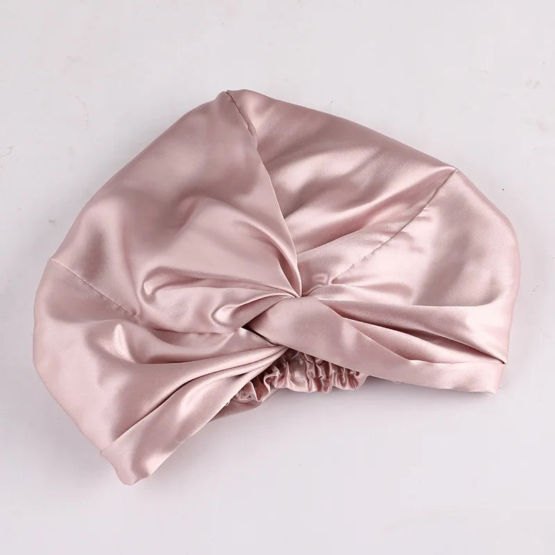 Bonnet en soie 22 Momme Oeko‑Tex – rose doux