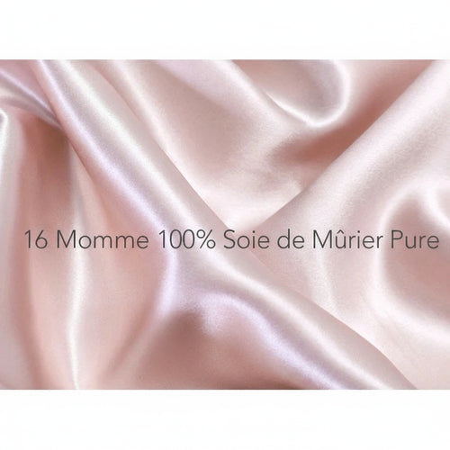 Bonnet de sommeil en soie rose avec ajustement pour cheveux longs