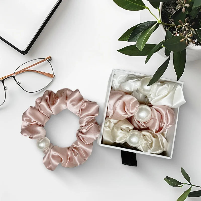 Chouchou en soie 4 cm 22 momme