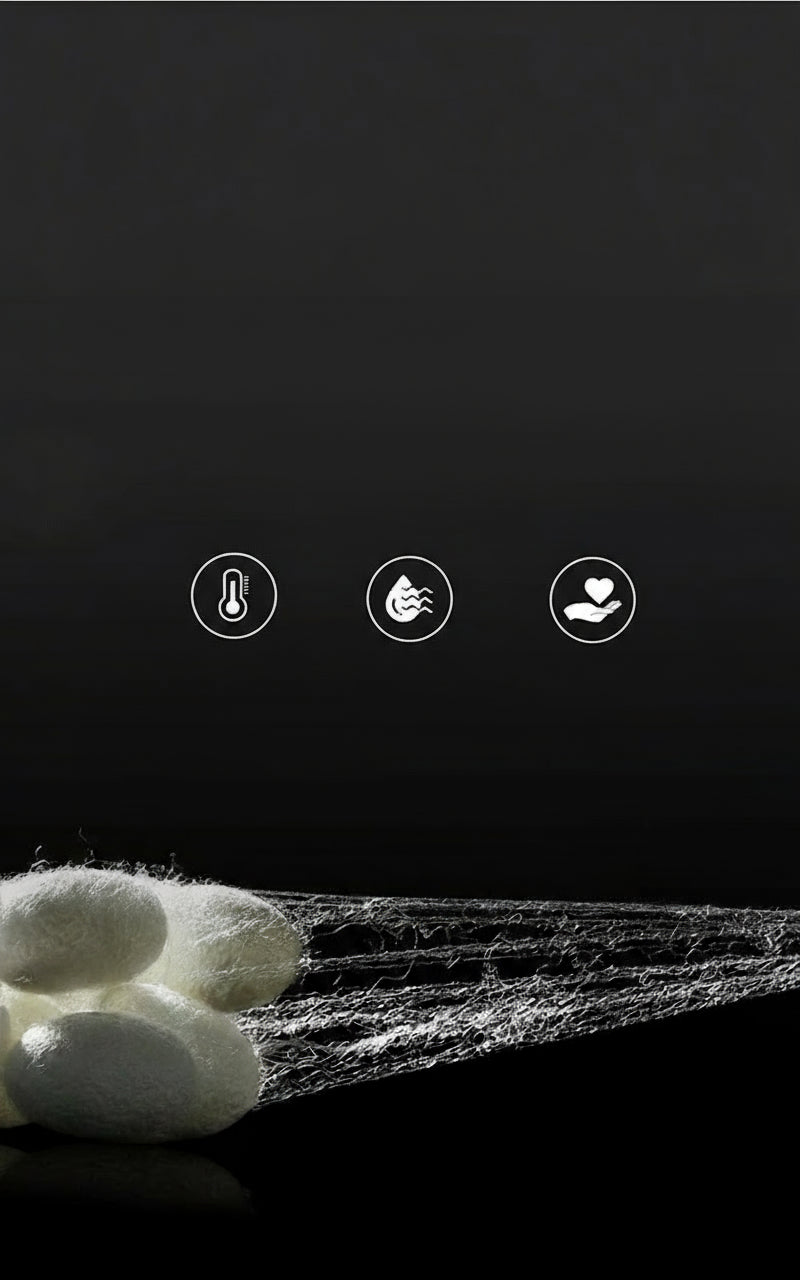 Couette d’hiver en soie naturelle adaptée aux peaux sensibles