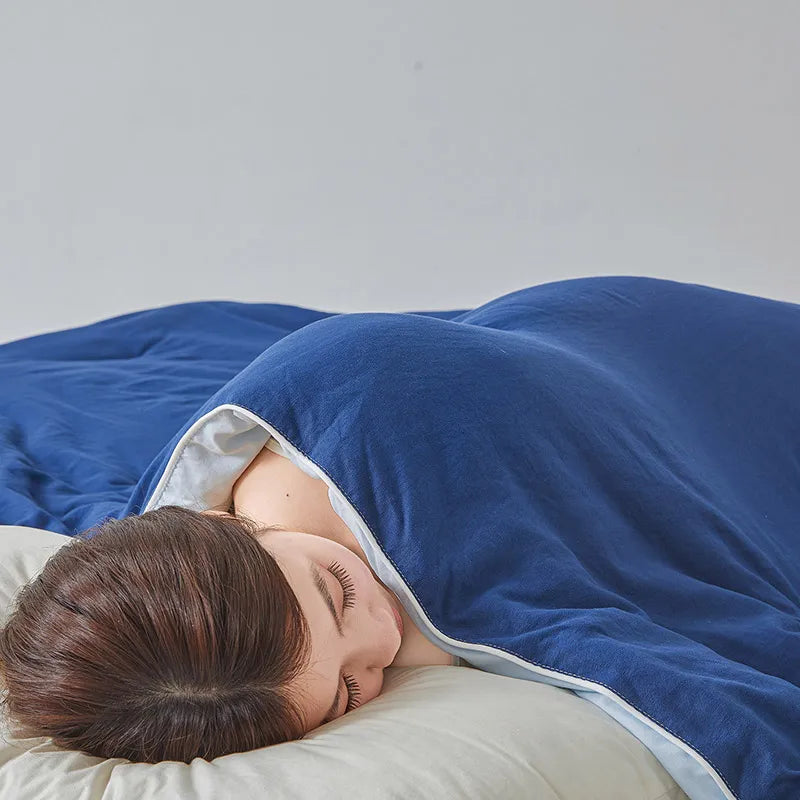 Couette garnissage Soie bleu