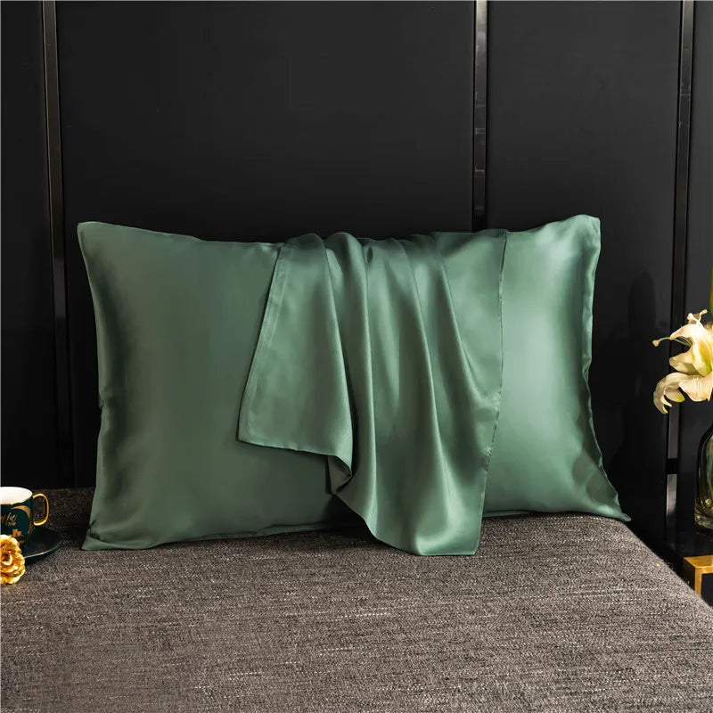 Taie d'oreiller en soie 1 ou 2pcs